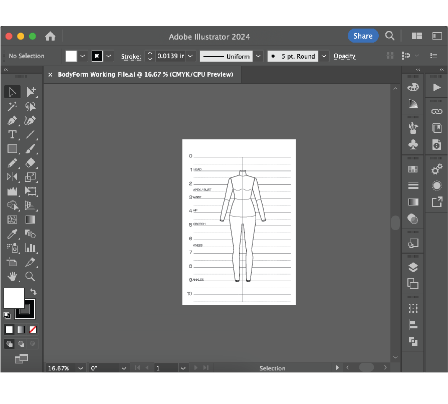 Flat Sketch Template (Editable Ai files, Png, Jpeg, Pdf)