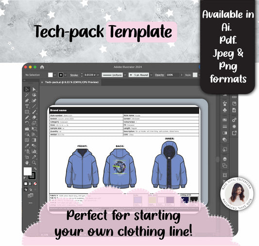 Tech pack template (Ai., Pdf, etc)
