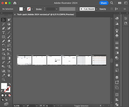 Tech pack template (Ai., Pdf, etc)