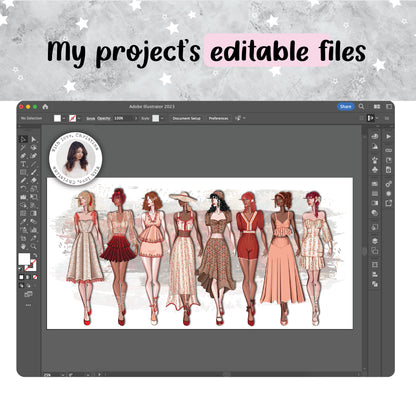 My project's fully editable Adobe Illustrator files, all yours now ♥️
