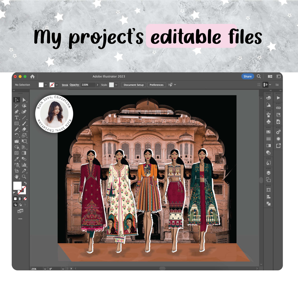 My project's fully editable Adobe Illustrator files, all yours now ♥️