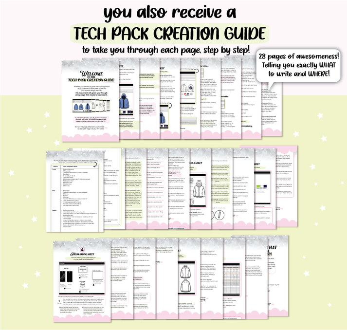 Tech pack template (Ai., Pdf, etc) – WithLoveChristina